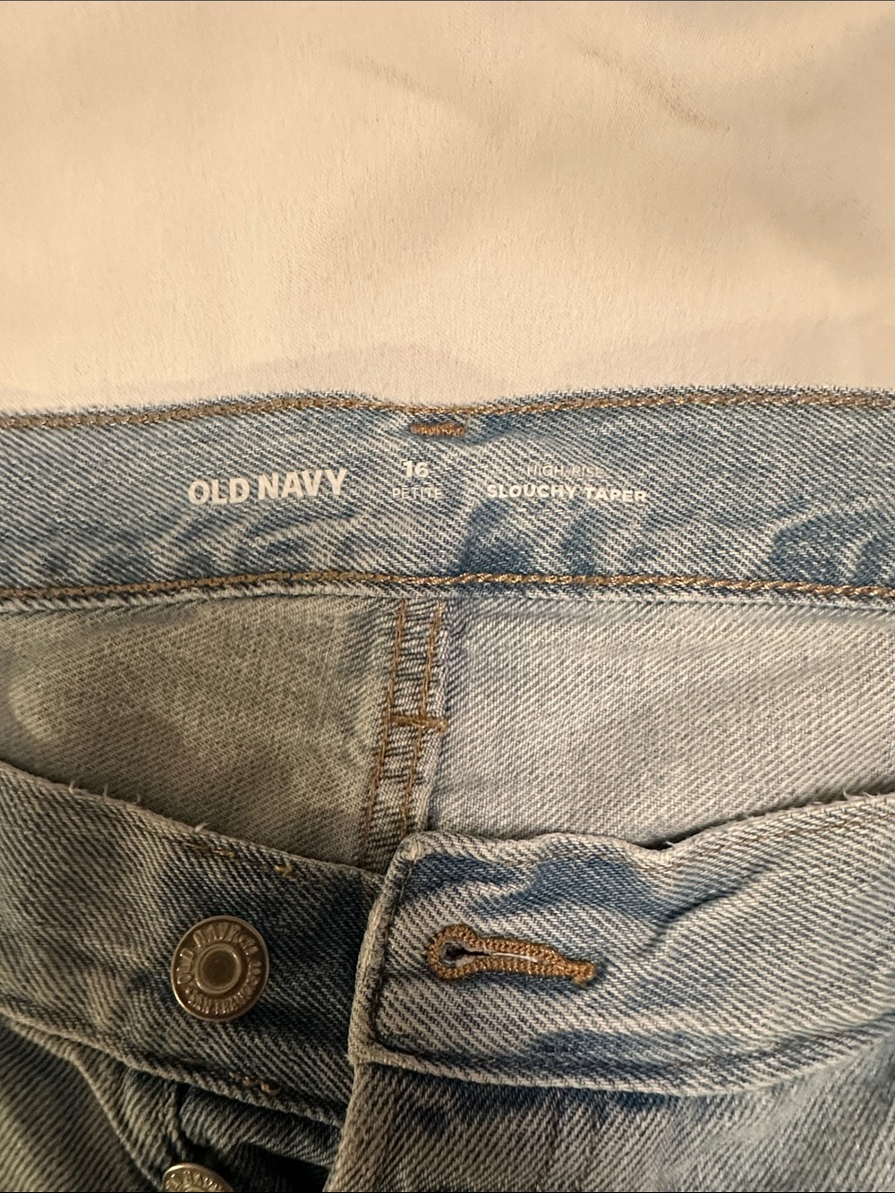 Old Navy Light Blue Slouchy Taper Jeans